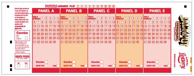 Jackpot Triple Play playslip